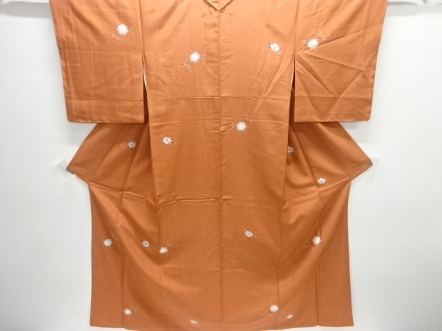JAPANESE KIMONO / UNUSED FUSHI TSUMUGI / SHIBORI & CAMELLIA